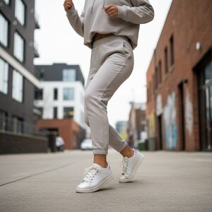 Holographic Sneakers with Glitter Accents